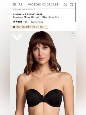 Victoria's Secret Black Strapless Bra